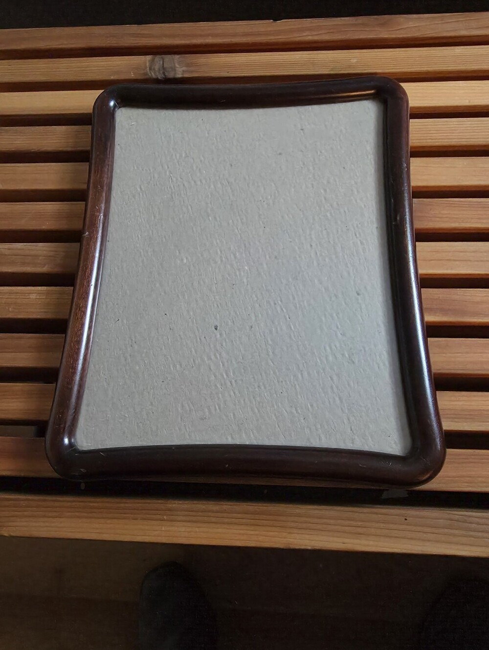 Gorgeous Vintage Wooden Frame, mcm Rounded Corners
